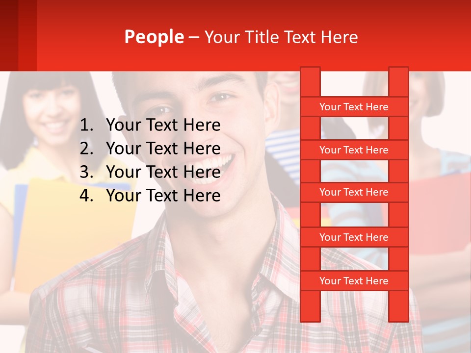 A Group Of People Holding Folders In Front Of A White Background PowerPoint Template