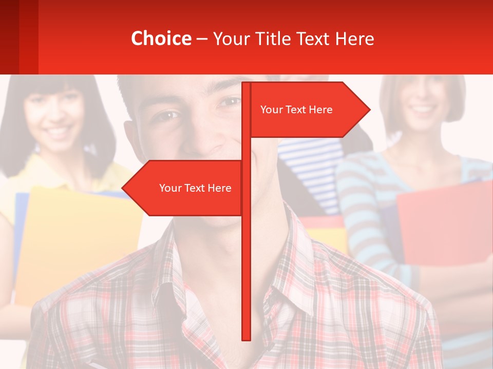 A Group Of People Holding Folders In Front Of A White Background PowerPoint Template