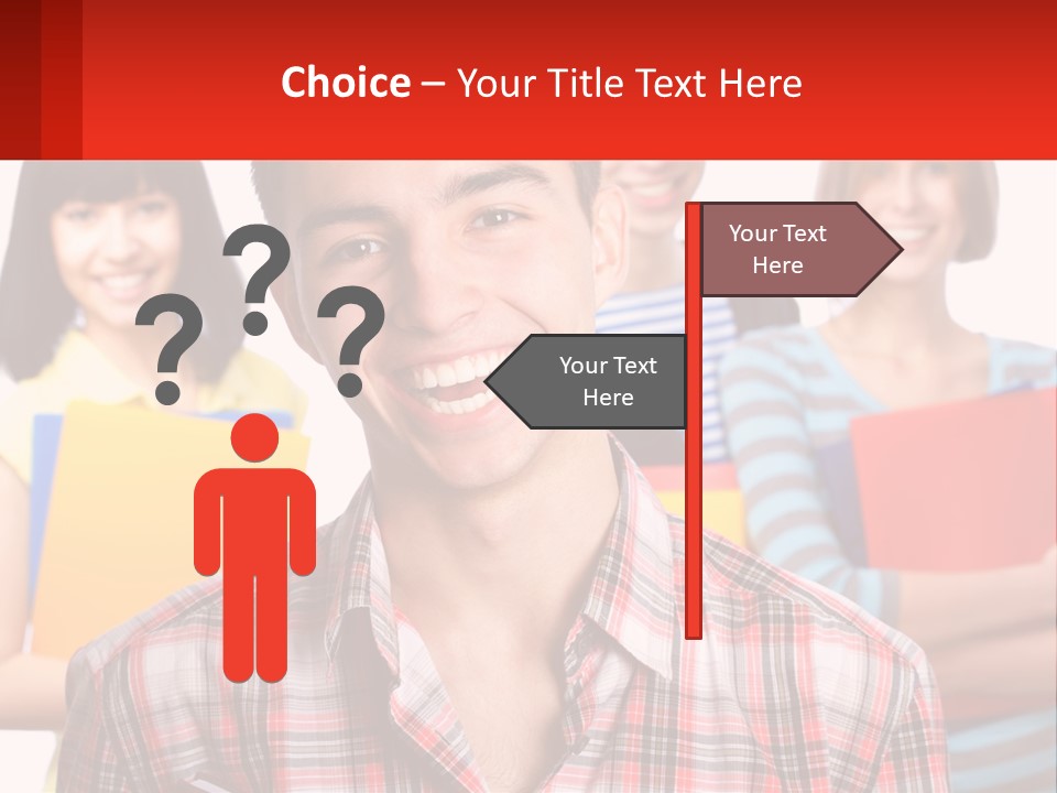 A Group Of People Holding Folders In Front Of A White Background PowerPoint Template