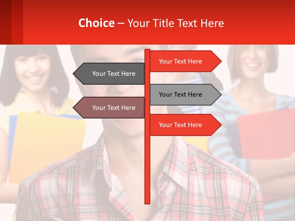 A Group Of People Holding Folders In Front Of A White Background PowerPoint Template