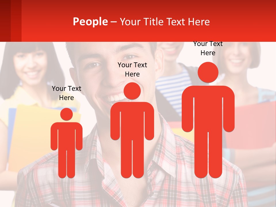 A Group Of People Holding Folders In Front Of A White Background PowerPoint Template