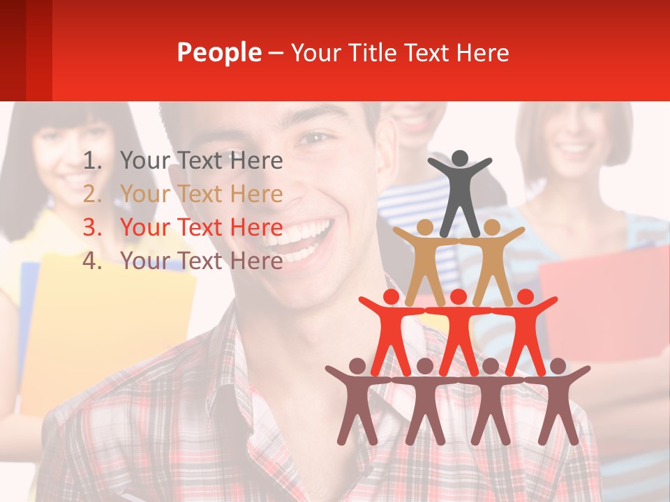 A Group Of People Holding Folders In Front Of A White Background PowerPoint Template