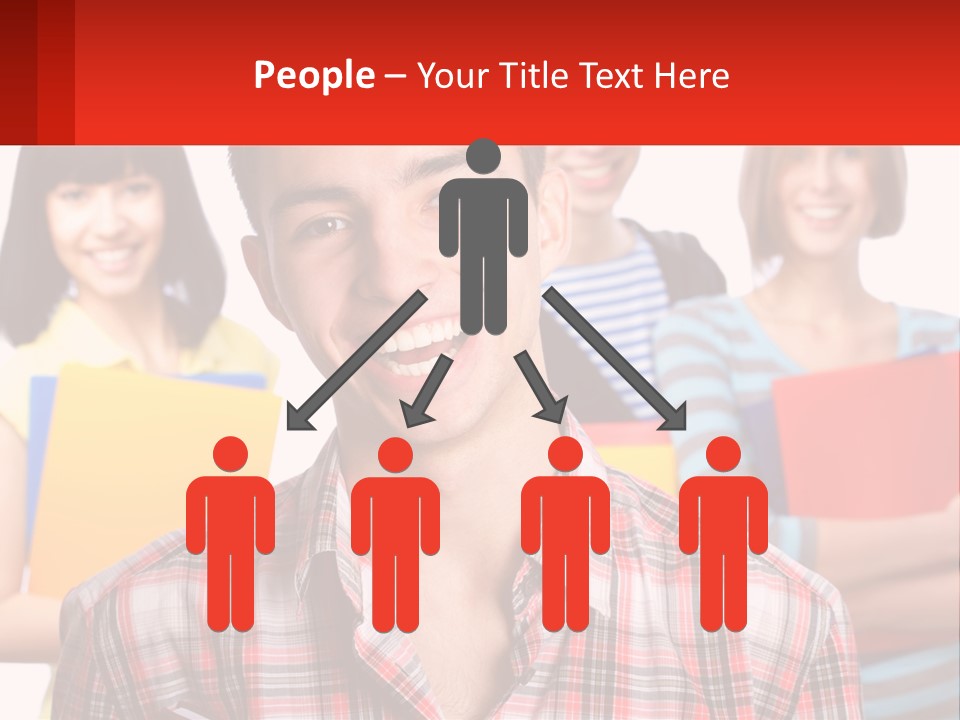 A Group Of People Holding Folders In Front Of A White Background PowerPoint Template