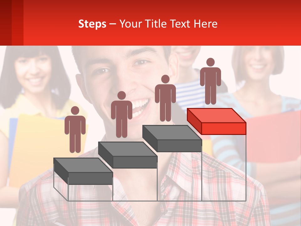 A Group Of People Holding Folders In Front Of A White Background PowerPoint Template