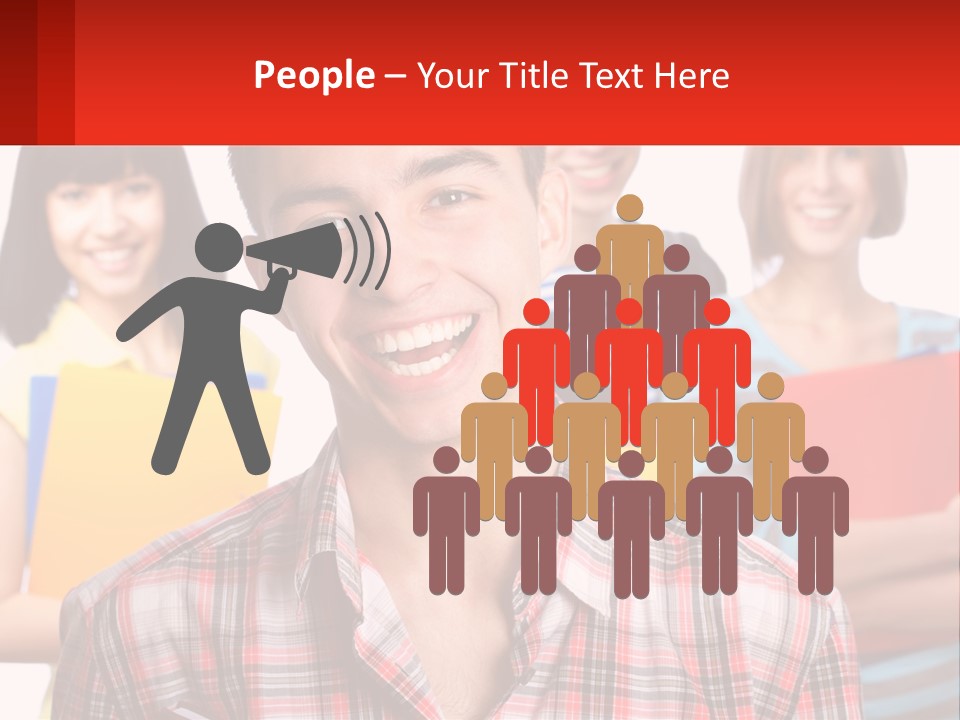 A Group Of People Holding Folders In Front Of A White Background PowerPoint Template