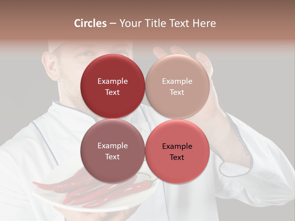 A Man In A Chef's Uniform Holding A Chili PowerPoint Template