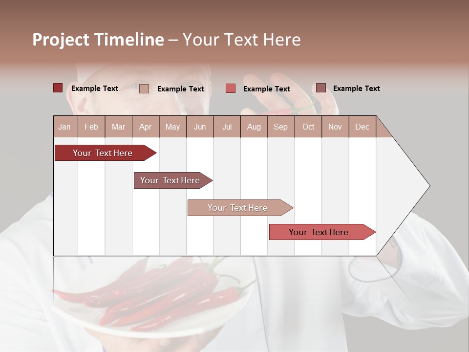 A Man In A Chef's Uniform Holding A Chili PowerPoint Template