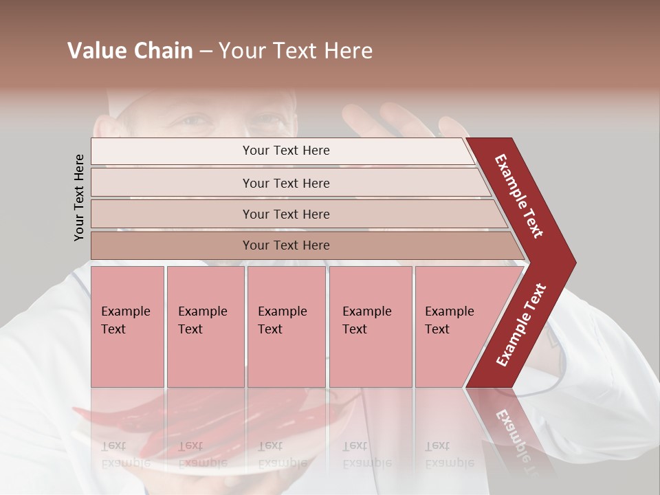 A Man In A Chef's Uniform Holding A Chili PowerPoint Template