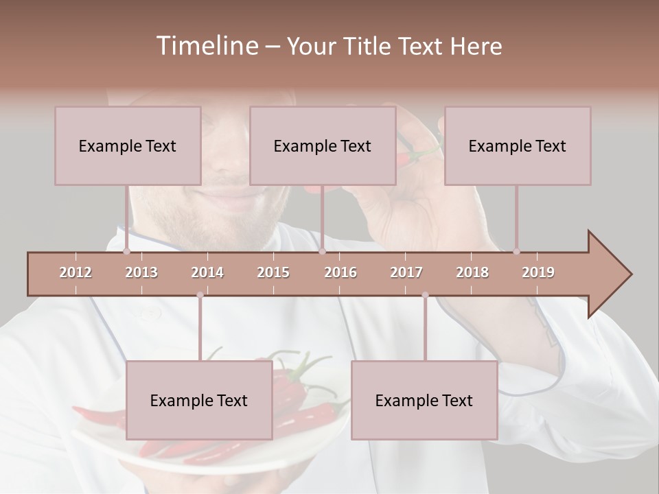 A Man In A Chef's Uniform Holding A Chili PowerPoint Template