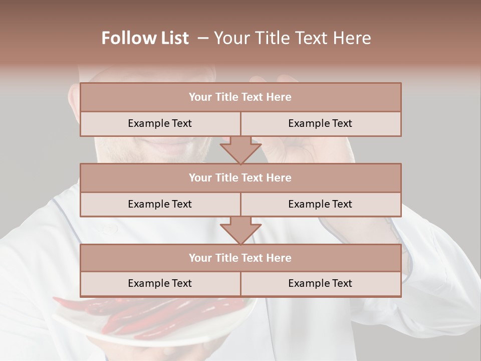 A Man In A Chef's Uniform Holding A Chili PowerPoint Template