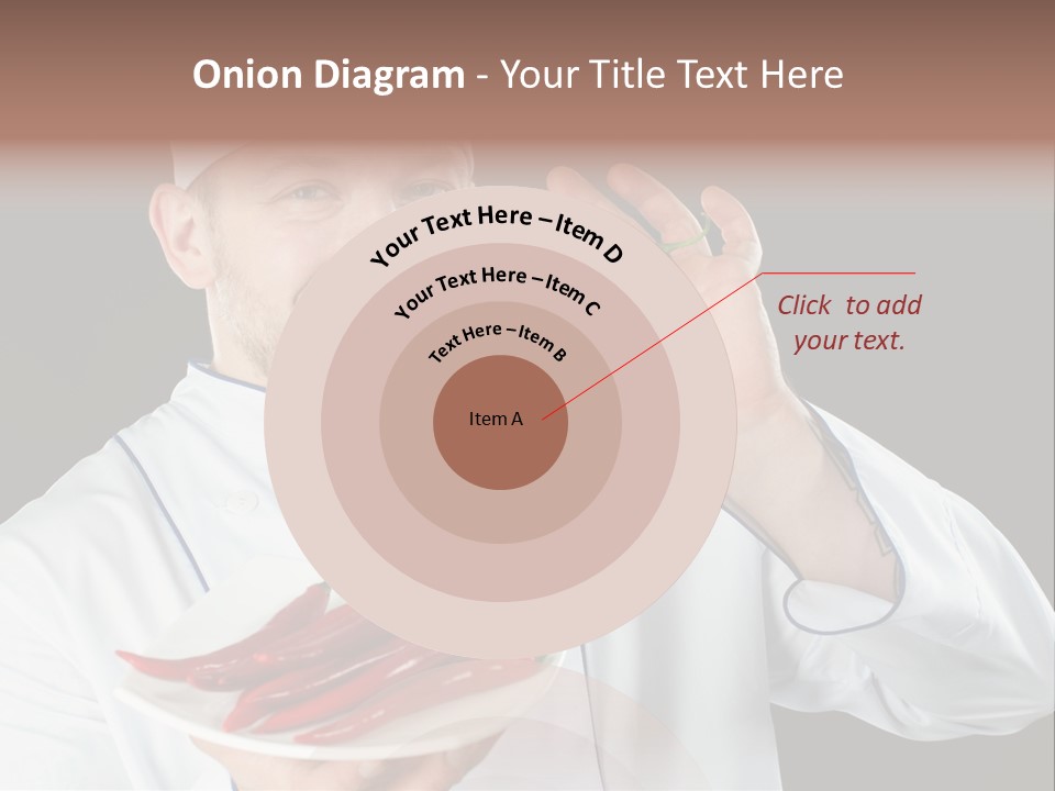 A Man In A Chef's Uniform Holding A Chili PowerPoint Template