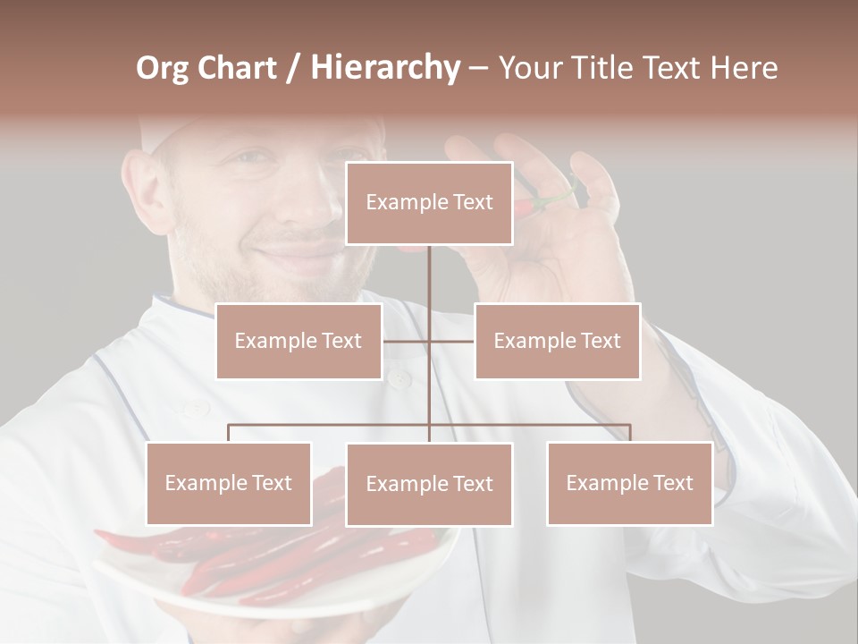 A Man In A Chef's Uniform Holding A Chili PowerPoint Template