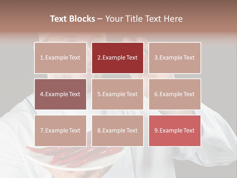 A Man In A Chef's Uniform Holding A Chili PowerPoint Template