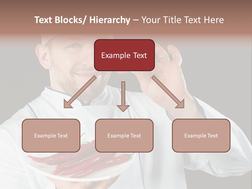 A Man In A Chef's Uniform Holding A Chili PowerPoint Template