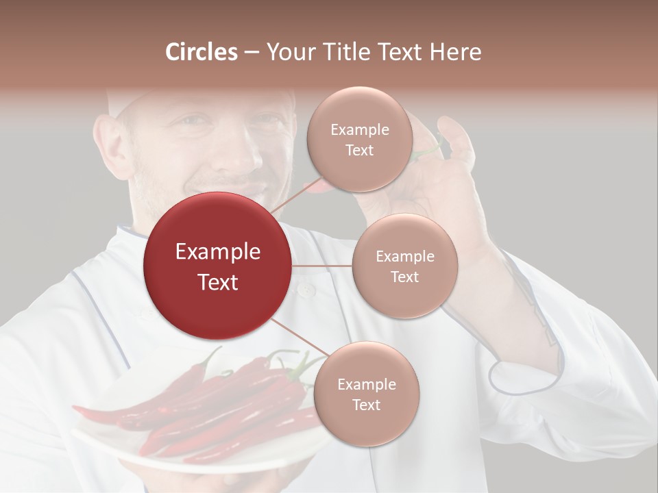 A Man In A Chef's Uniform Holding A Chili PowerPoint Template