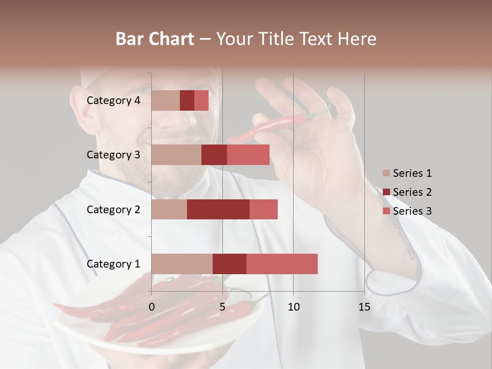 A Man In A Chef's Uniform Holding A Chili PowerPoint Template