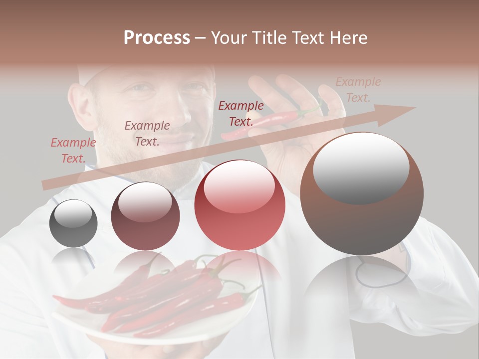 A Man In A Chef's Uniform Holding A Chili PowerPoint Template