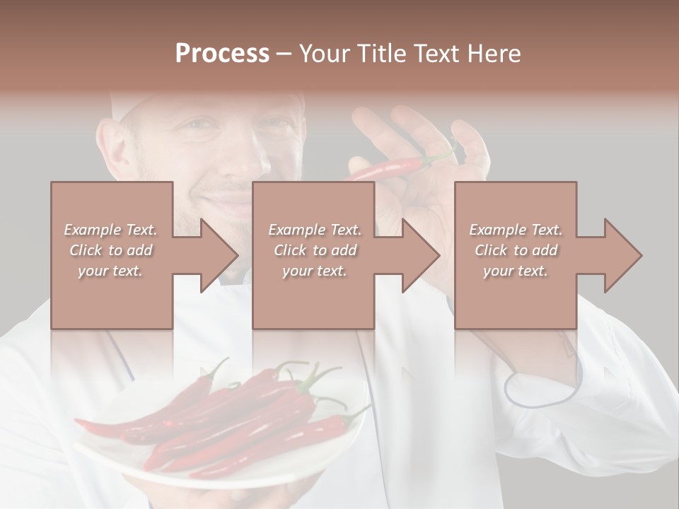A Man In A Chef's Uniform Holding A Chili PowerPoint Template