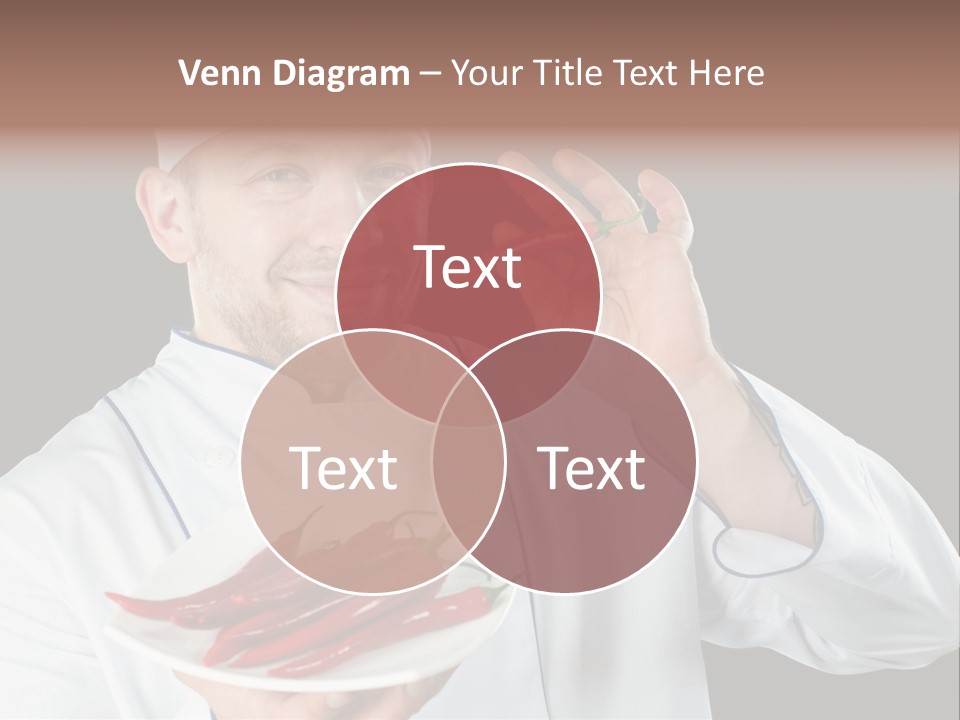 A Man In A Chef's Uniform Holding A Chili PowerPoint Template