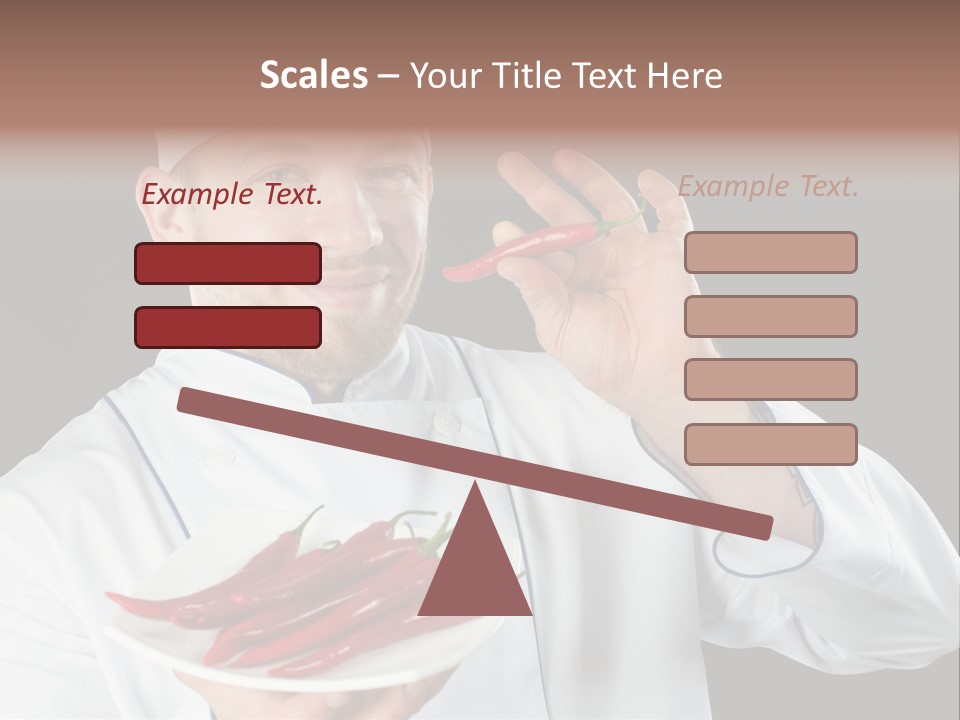 A Man In A Chef's Uniform Holding A Chili PowerPoint Template