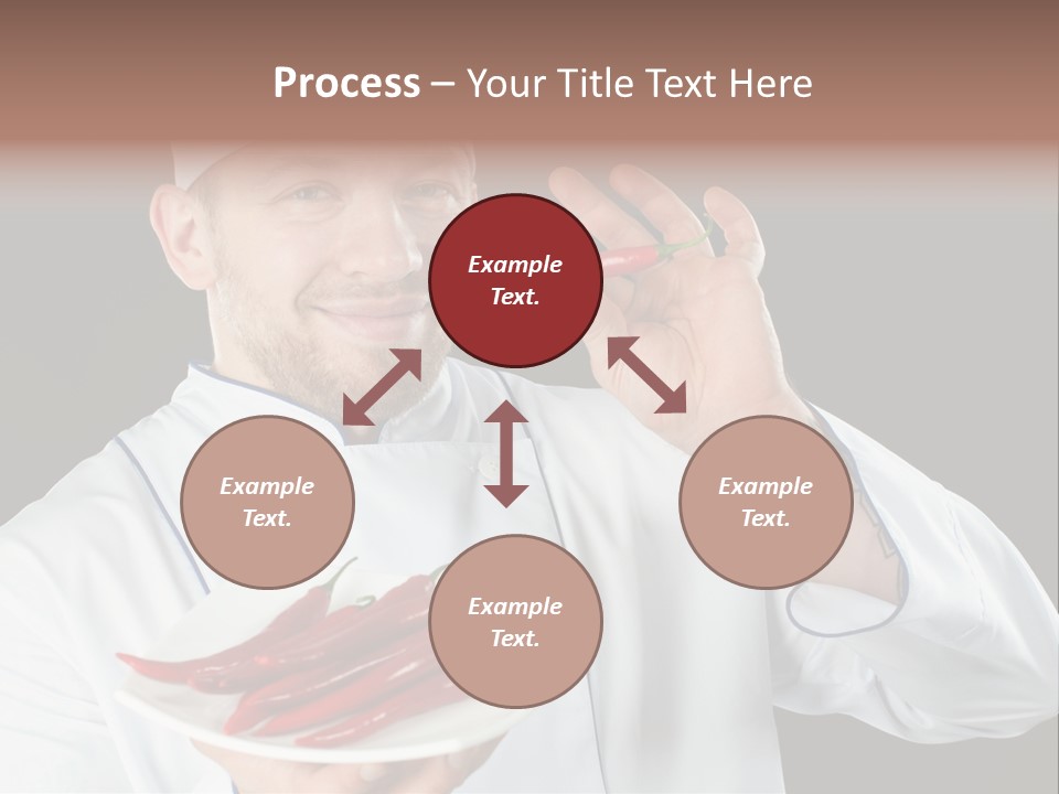 A Man In A Chef's Uniform Holding A Chili PowerPoint Template