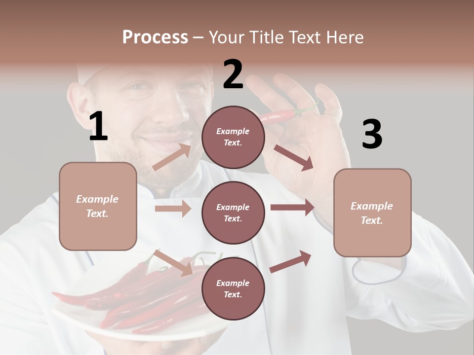 A Man In A Chef's Uniform Holding A Chili PowerPoint Template