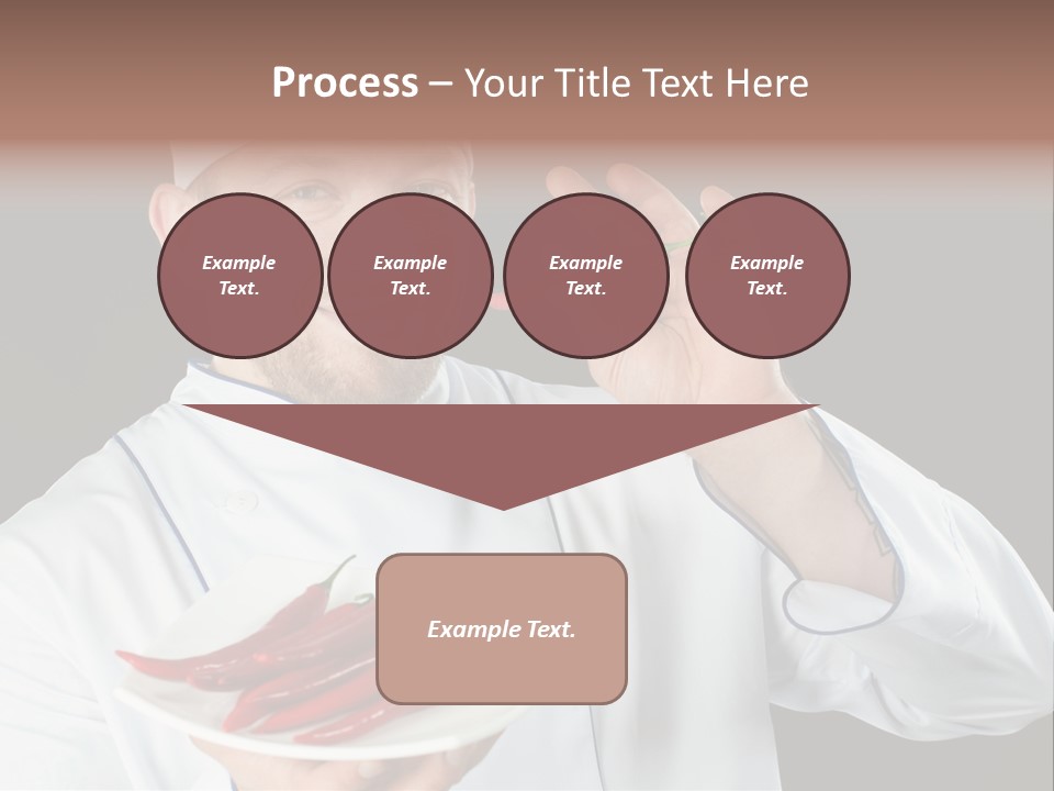 A Man In A Chef's Uniform Holding A Chili PowerPoint Template