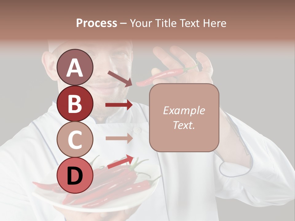 A Man In A Chef's Uniform Holding A Chili PowerPoint Template