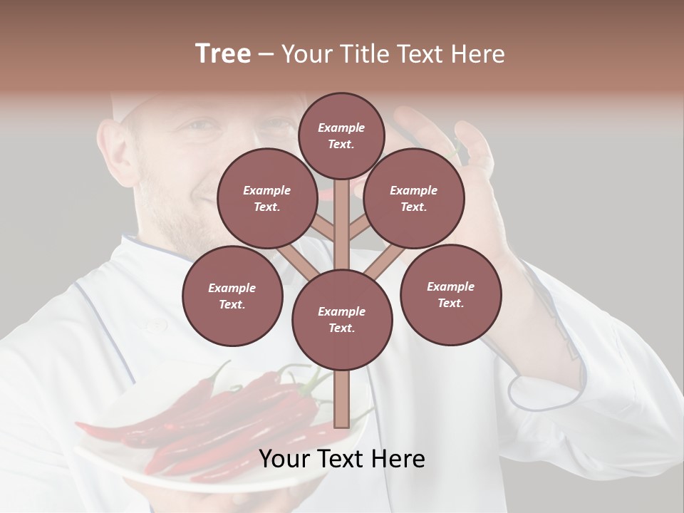 A Man In A Chef's Uniform Holding A Chili PowerPoint Template