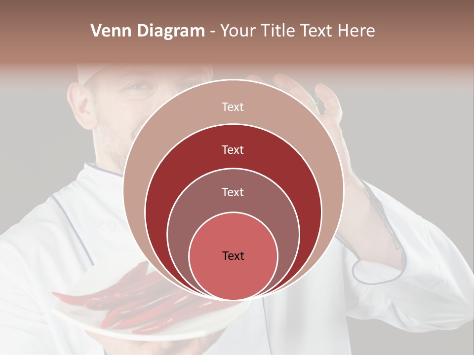 A Man In A Chef's Uniform Holding A Chili PowerPoint Template