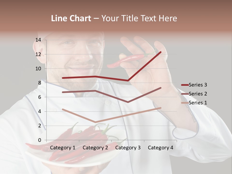 A Man In A Chef's Uniform Holding A Chili PowerPoint Template