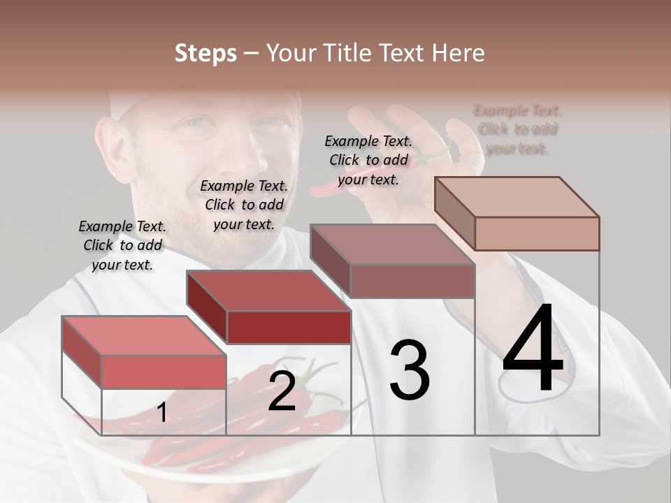 A Man In A Chef's Uniform Holding A Chili PowerPoint Template