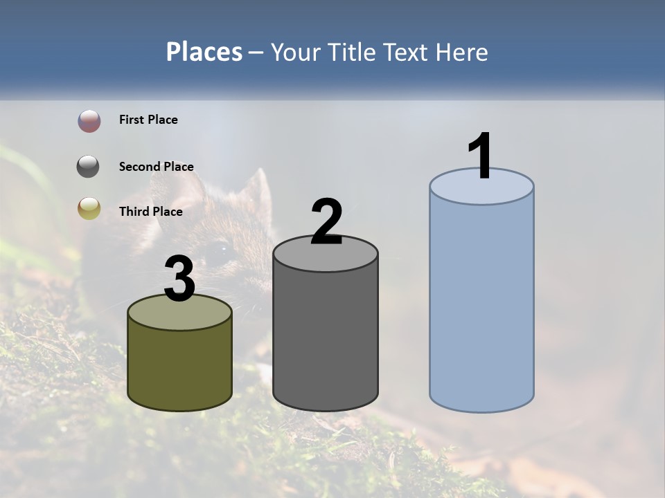 A Mouse Sitting On Top Of A Moss Covered Ground PowerPoint Template