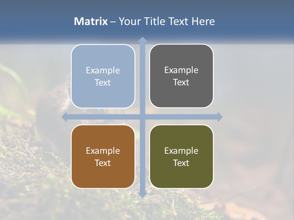 A Mouse Sitting On Top Of A Moss Covered Ground PowerPoint Template