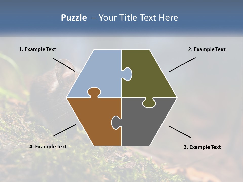 A Mouse Sitting On Top Of A Moss Covered Ground PowerPoint Template