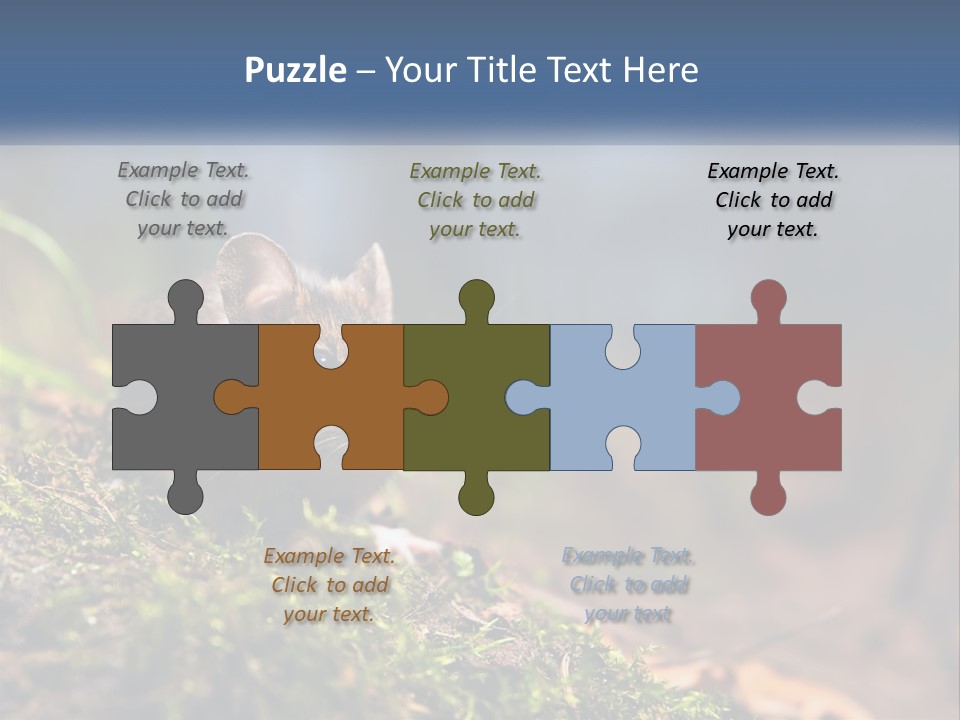 A Mouse Sitting On Top Of A Moss Covered Ground PowerPoint Template