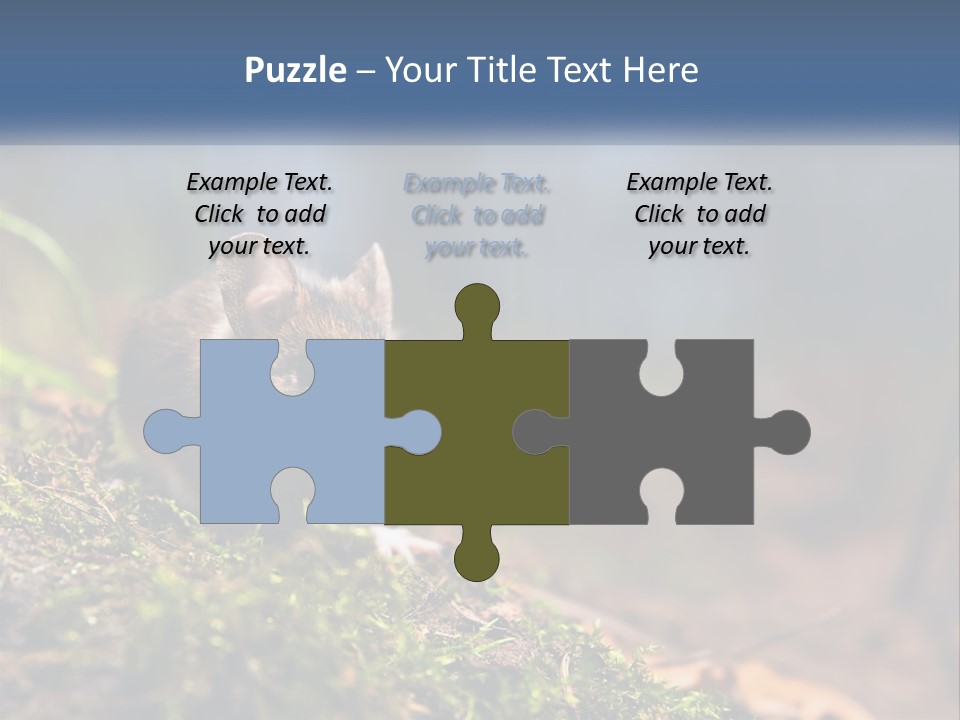 A Mouse Sitting On Top Of A Moss Covered Ground PowerPoint Template