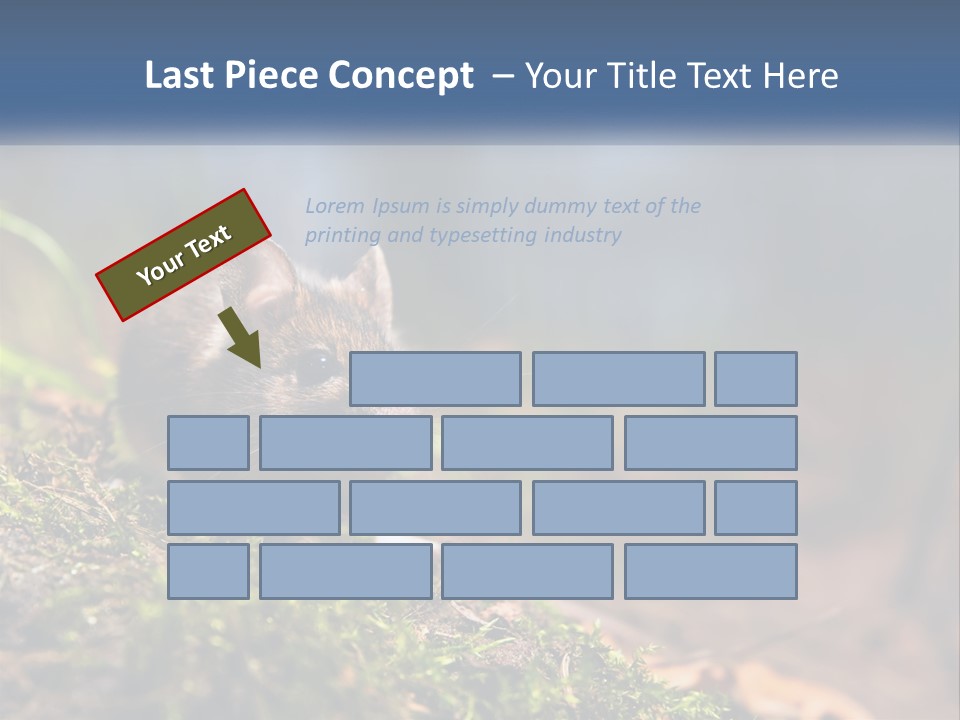 A Mouse Sitting On Top Of A Moss Covered Ground PowerPoint Template