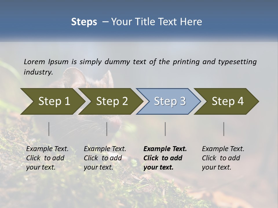 A Mouse Sitting On Top Of A Moss Covered Ground PowerPoint Template