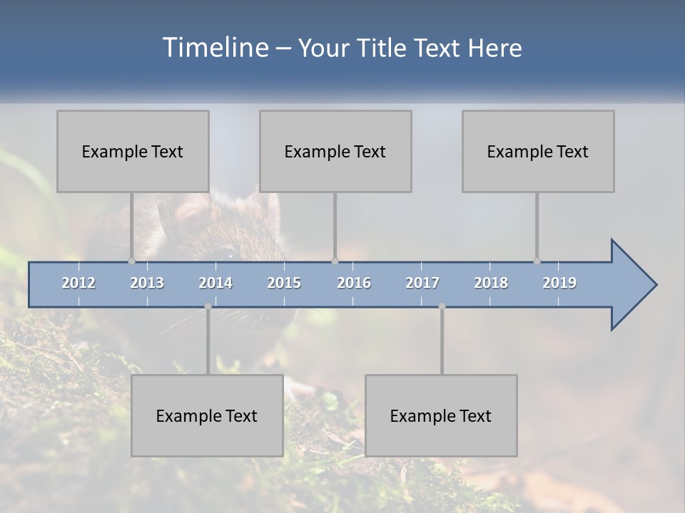 A Mouse Sitting On Top Of A Moss Covered Ground PowerPoint Template