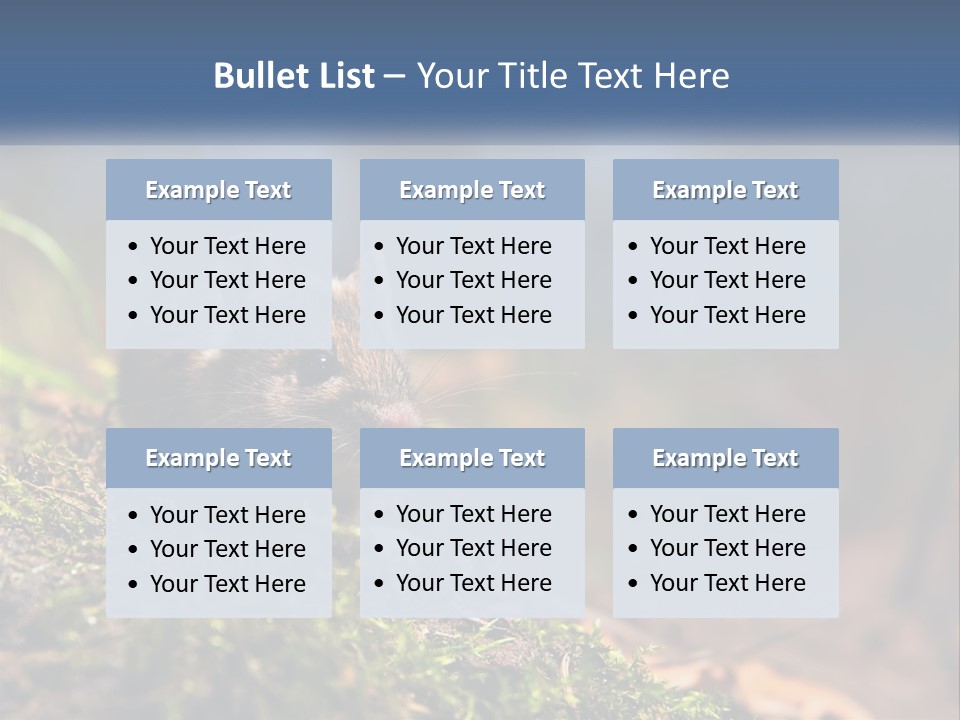 A Mouse Sitting On Top Of A Moss Covered Ground PowerPoint Template