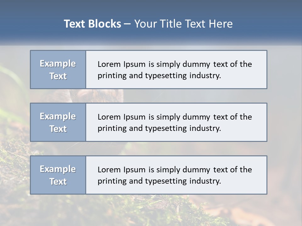 A Mouse Sitting On Top Of A Moss Covered Ground PowerPoint Template