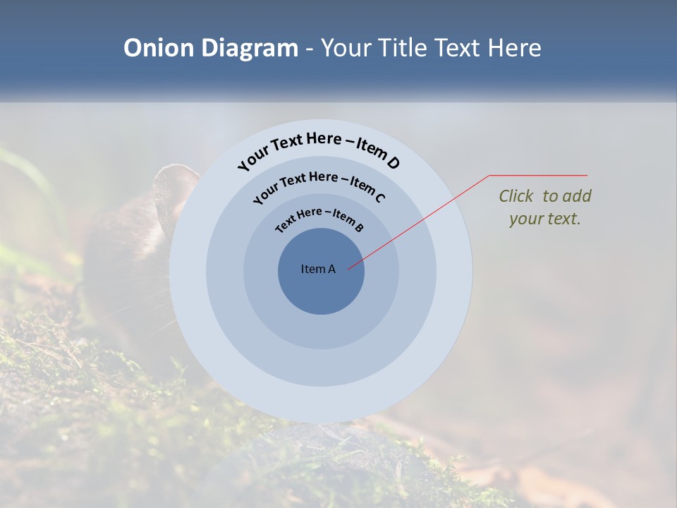 A Mouse Sitting On Top Of A Moss Covered Ground PowerPoint Template