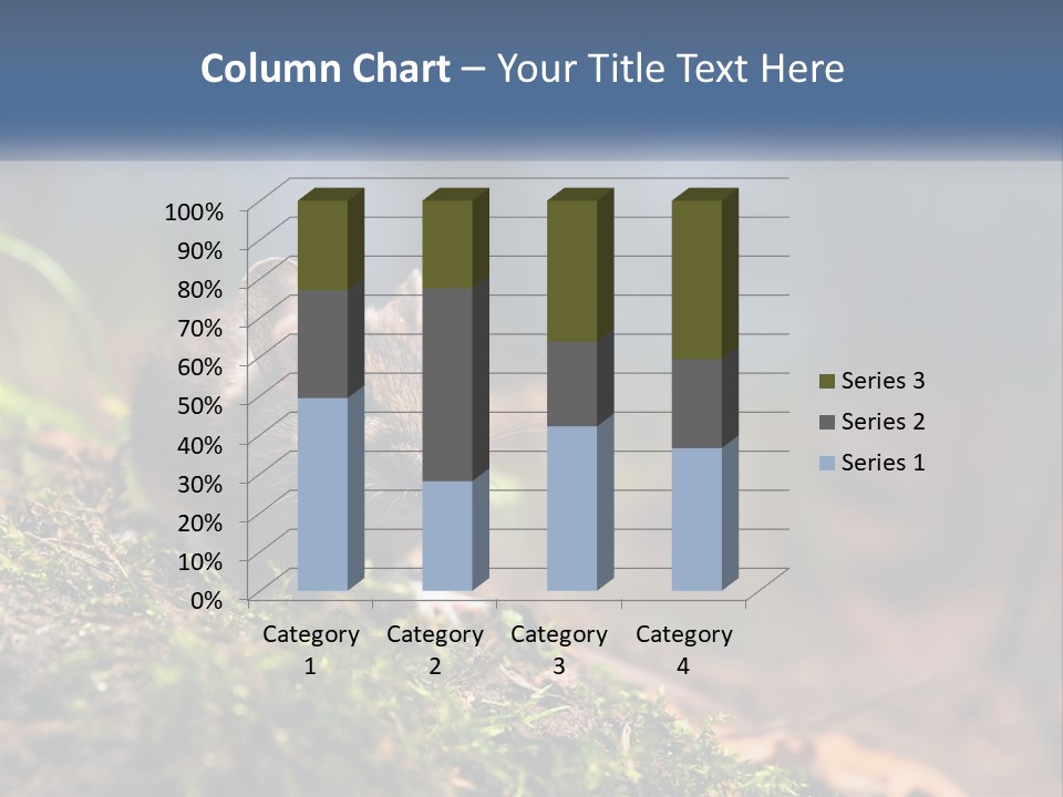 A Mouse Sitting On Top Of A Moss Covered Ground PowerPoint Template