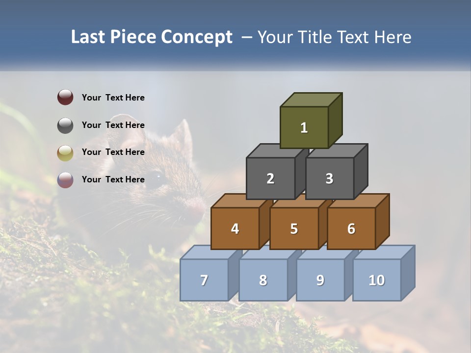 A Mouse Sitting On Top Of A Moss Covered Ground PowerPoint Template