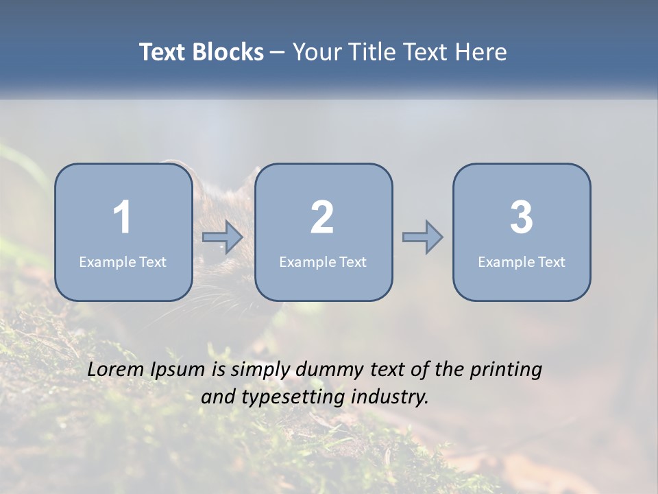 A Mouse Sitting On Top Of A Moss Covered Ground PowerPoint Template