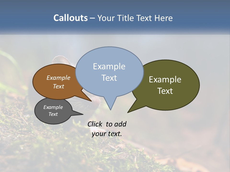 A Mouse Sitting On Top Of A Moss Covered Ground PowerPoint Template