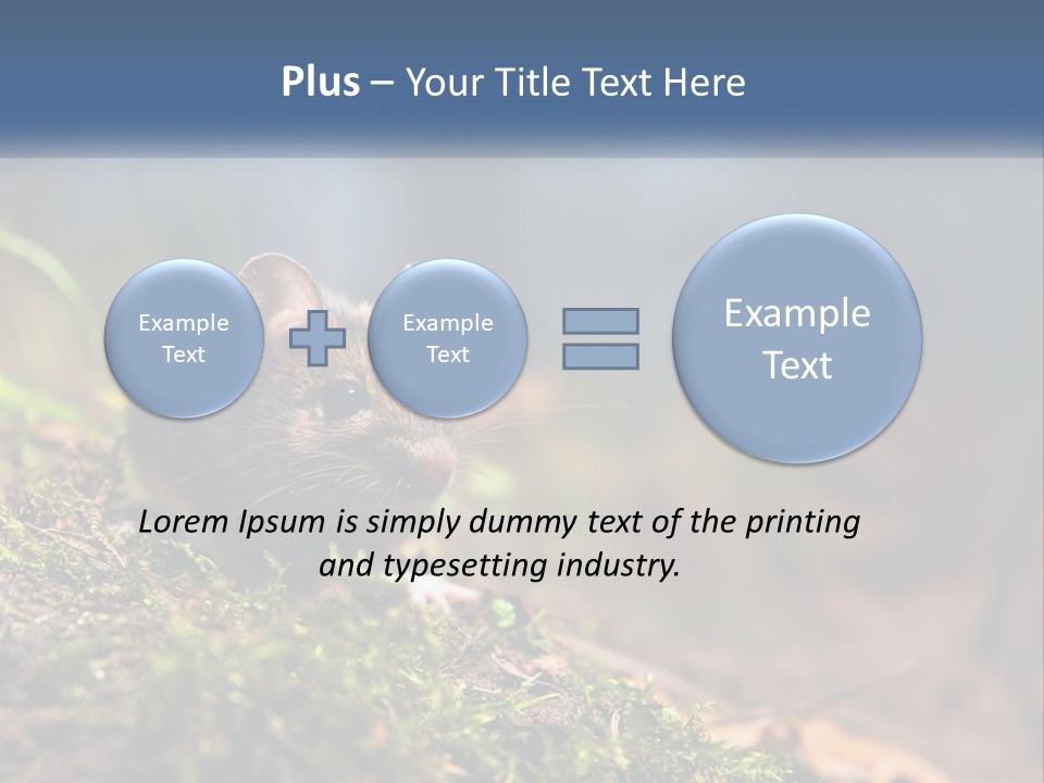 A Mouse Sitting On Top Of A Moss Covered Ground PowerPoint Template