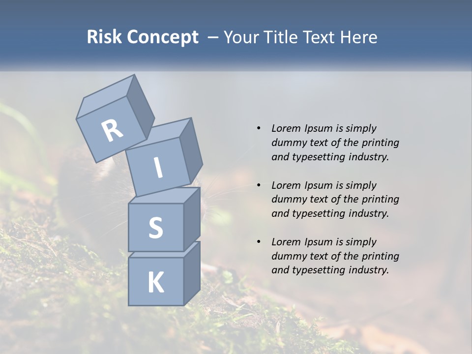 A Mouse Sitting On Top Of A Moss Covered Ground PowerPoint Template