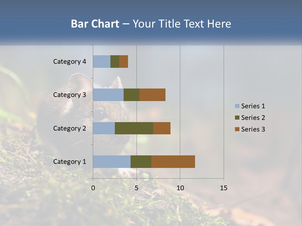 A Mouse Sitting On Top Of A Moss Covered Ground PowerPoint Template